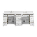 James Martin Brittany 84" Double Bathroom Vanity, Bright White