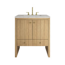 James Martin Hudson 30" Single Bathroom Vanity, Light Natural Oak