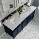 James Martin Brittany 72" Double Bathroom Vanity, Victory Blue