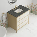 James Martin Celeste 36" Single Bathroom Vanity, Sunwashed Oak with Embossed Shagreen Drawer Fronts