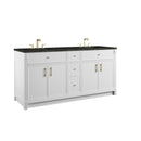 James Martin Bellshire 72" Double Bathroom Vanity, Bright White