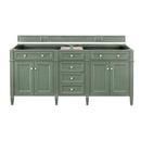 James Martin Brittany 72" Double Bathroom Vanity, Smokey Celadon