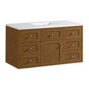 James Martin Laurent 48" Dual Mount Single Bathroom Vanity, Honey Oak