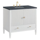 James Martin Myrrin 36" Single Bathroom Vanity, Bright White