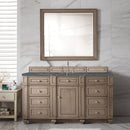 James Martin Bristol 60" Single Bathroom Vanity, Whitewashed Walnut