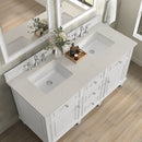 James Martin Lorelai 60" Double Bathroom Vanity, Bright White