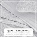 Floral Embossed Quilt Set - Floral Microsculpt Collection by Great Bay Home