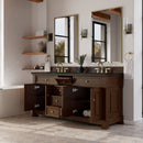 James Martin Brookfield 72" Double Bathroom Vanity, Honey Oak