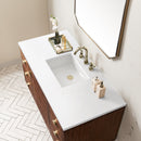 James Martin Amberly 48" Dual Mount Single Bathroom Vanity, Mid-Century Walnut