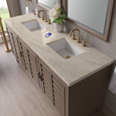 James Martin Portland 72" Double Bathroom Vanity, Whitewashed Walnut