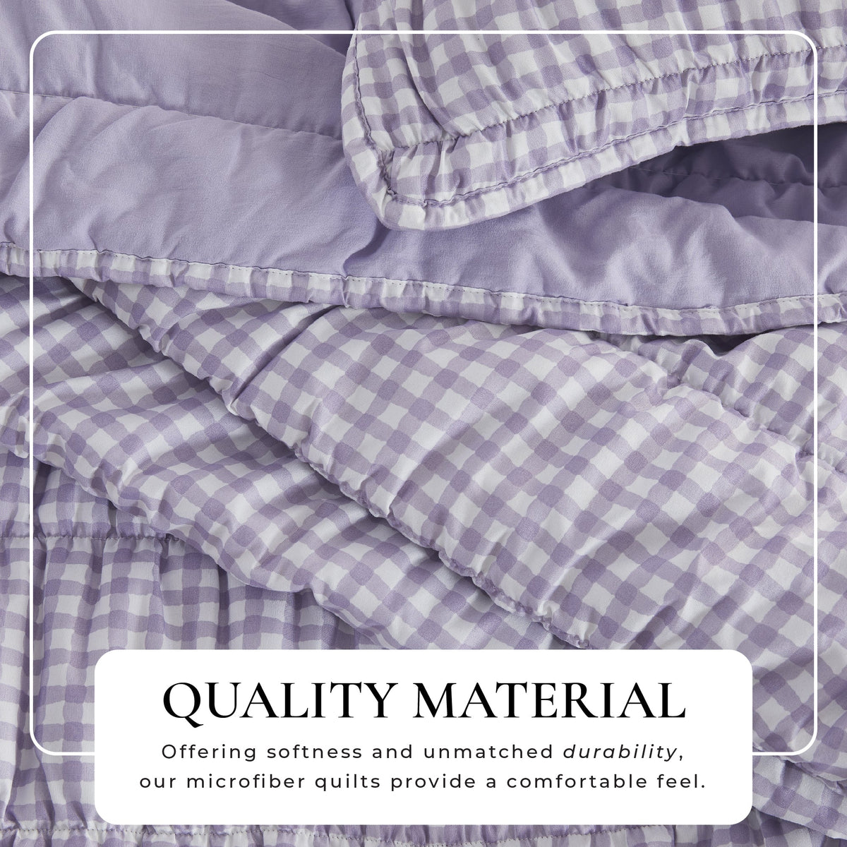 Gingham Printed Quilt Set - Gingham Collection, photo 2 of 5