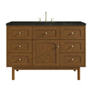 James Martin Laurent 48" Dual Mount Single Bathroom Vanity, Honey Oak
