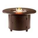 Aluminum 44-in Round Propane Fire Table with Beads, Covers and Lid