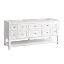 James Martin Breckenridge 72" Double Bathroom Vanity, Bright White