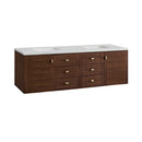 James Martin Amberly 72" Dual Mount Double Bathroom Vanity, Mid-Century Walnut