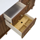 James Martin Lorelai 72" Double Bathroom Vanity, Mid-Century Walnut