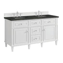 James Martin Lorelai 60" Double Bathroom Vanity, Bright White