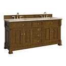 James Martin Brookfield 72" Double Bathroom Vanity, Honey Oak