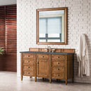 James Martin Brittany 60" Single Bathroom Vanity, Saddle Brown