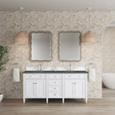 James Martin Brittany 72" Double Bathroom Vanity, Bright White