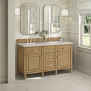 James Martin Lorelai 60" Double Bathroom Vanity, Light Natural Oak