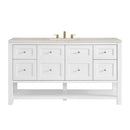 James Martin Breckenridge 60" Single Bathroom Vanity, Bright White