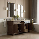 James Martin Brookfield 72" Double Bathroom Vanity, Pecan