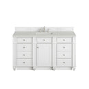 James Martin Bristol 60" Single Bathroom Vanity, Bright White