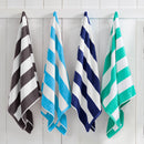 Cotton Velour Cabana Stripe Beach Towel - Novia Collection by Great Bay Home