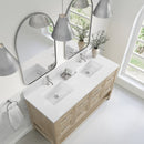 James Martin Breckenridge 60" Double Bathroom Vanity, Whitewashed Oak