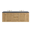 James Martin Laurent 72" Dual Mount Double Bathroom Vanity, Light Natural Oak