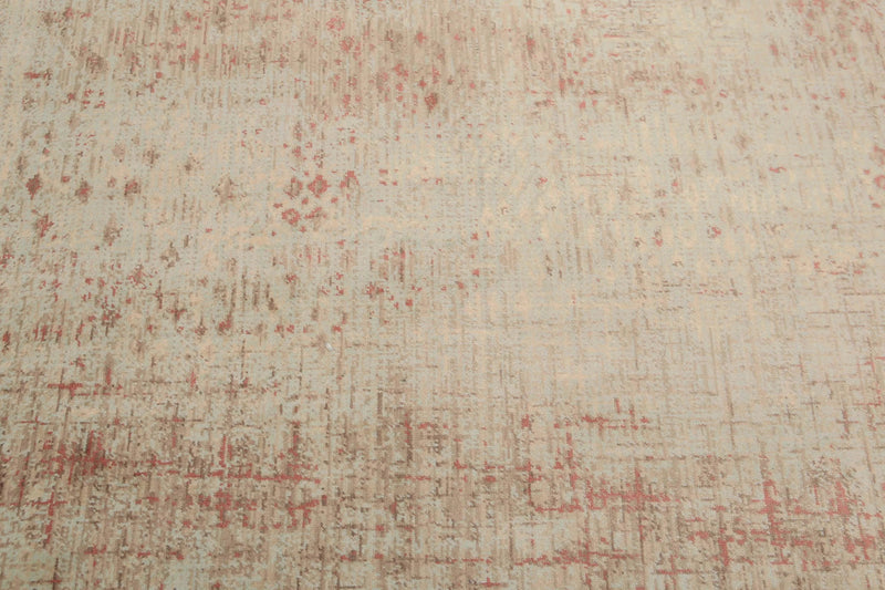 6' x 9' Hand Knotted Industrial Chic 100% Wool Area rug Aqua