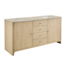 James Martin Gracyn 72" Double Bathroom Vanity, Coastal Driftwood