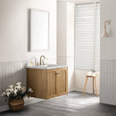 James Martin Laurent 30" Dual Mount Single Bathroom Vanity, Light Natural Oak