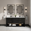 James Martin Lucian 72" Double Bathroom Vanity, Carbon Oak