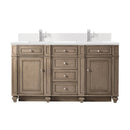 James Martin Bristol 60" Double Bathroom Vanity, Whitewashed Walnut