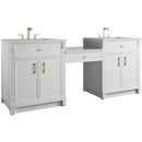 James Martin Bellshire 84" Double Bathroom Vanity, Bright White