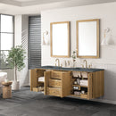 James Martin Laurent 72" Dual Mount Double Bathroom Vanity, Light Natural Oak