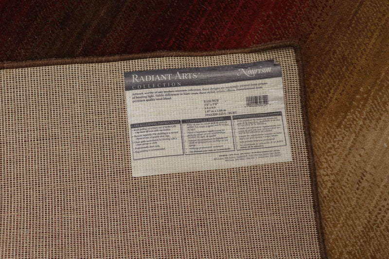 4' x 6' 100% wool pile area rug 4x6 Modern Abstract Red