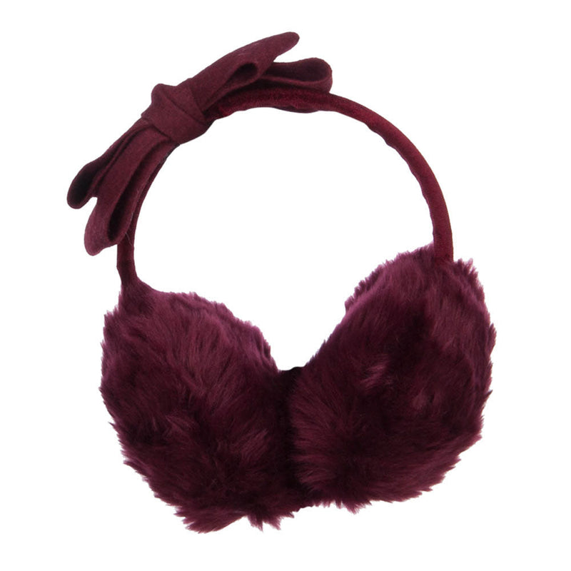 Faux Fur Felt Bow Ear Muff