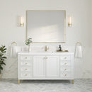 James Martin Chicago 60" Single Bathroom Vanity, Glossy White