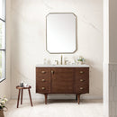 James Martin Amberly 48" Dual Mount Single Bathroom Vanity, Mid-Century Walnut