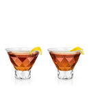 Gem Crystal Martini Glasses Set of 2