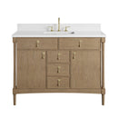 James Martin Kinnsden 48" Single Bathroom Vanity, Weathered Oak