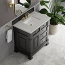James Martin Brookfield 36" Single Bathroom Vanity, Black Onyx