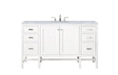 James Martin Addison 60" Single Bathroom Vanity, Glossy White