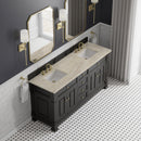 James Martin Brookfield 72" Double Bathroom Vanity, Black Onyx