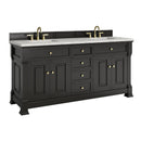 James Martin Brookfield 72" Double Bathroom Vanity, Black Onyx
