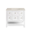 James Martin Breckenridge 36" Single Bathroom Vanity, Bright White