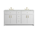 James Martin Bellshire 72" Double Bathroom Vanity, Bright White